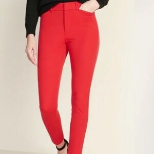 Old Navy Bold Red Pixie Pants, ELUC, Size 14, Robbie Red, High Rise.